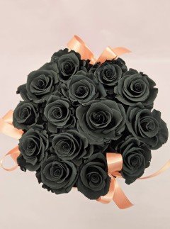 Preserved Black Roses