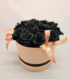 Preserved Black Roses