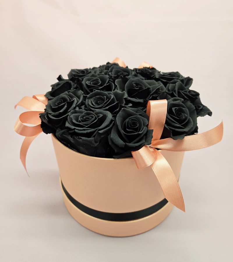 Preserved Black Roses