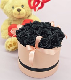 Preserved Black Roses