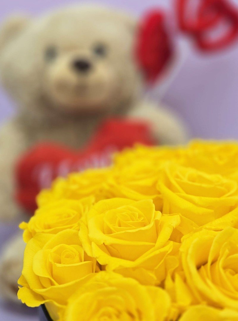 Preserved Yellow Roses