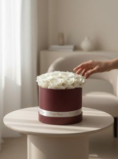 Preserved White Roses