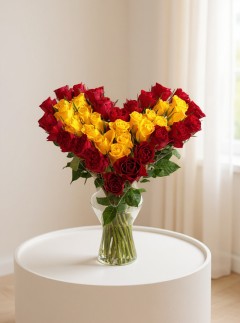 Yellow & Red Heart Yellow & Red Heart