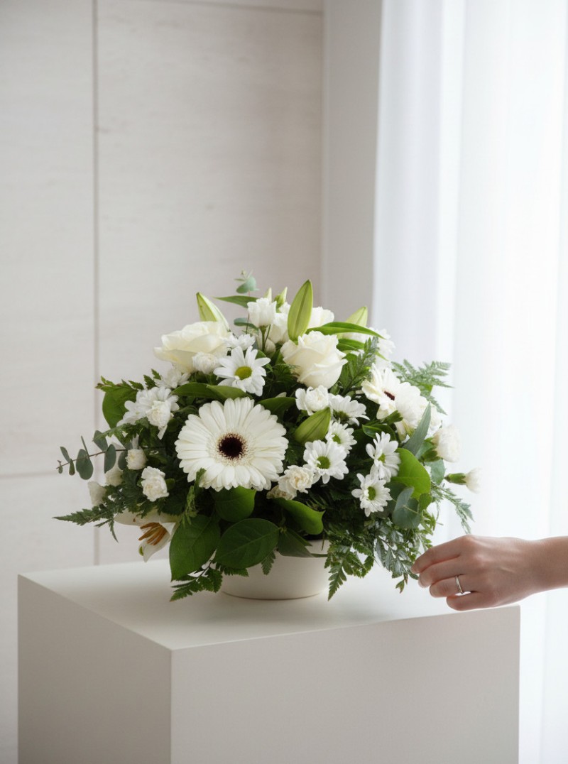 Sympathy Posy White