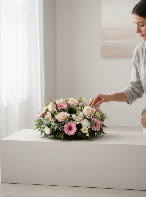 Sympathy Wreath Pink