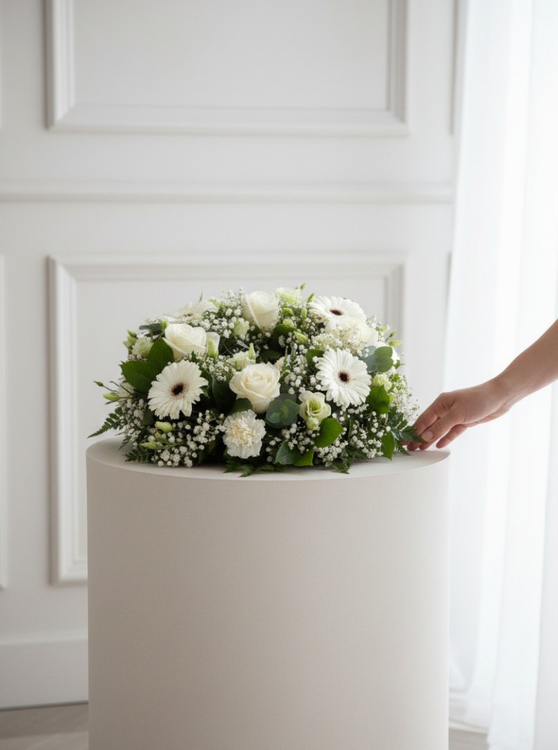 Sympathy Wreath White