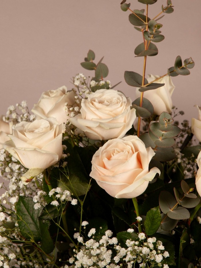 Dozen White Roses