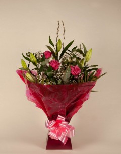 Lily Pink Rose Bouquet