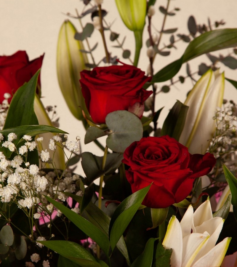 Lily Red Rose Bouquet