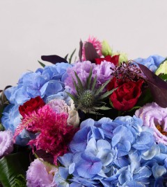 Blue Hatbox with Teddy & Diffuser