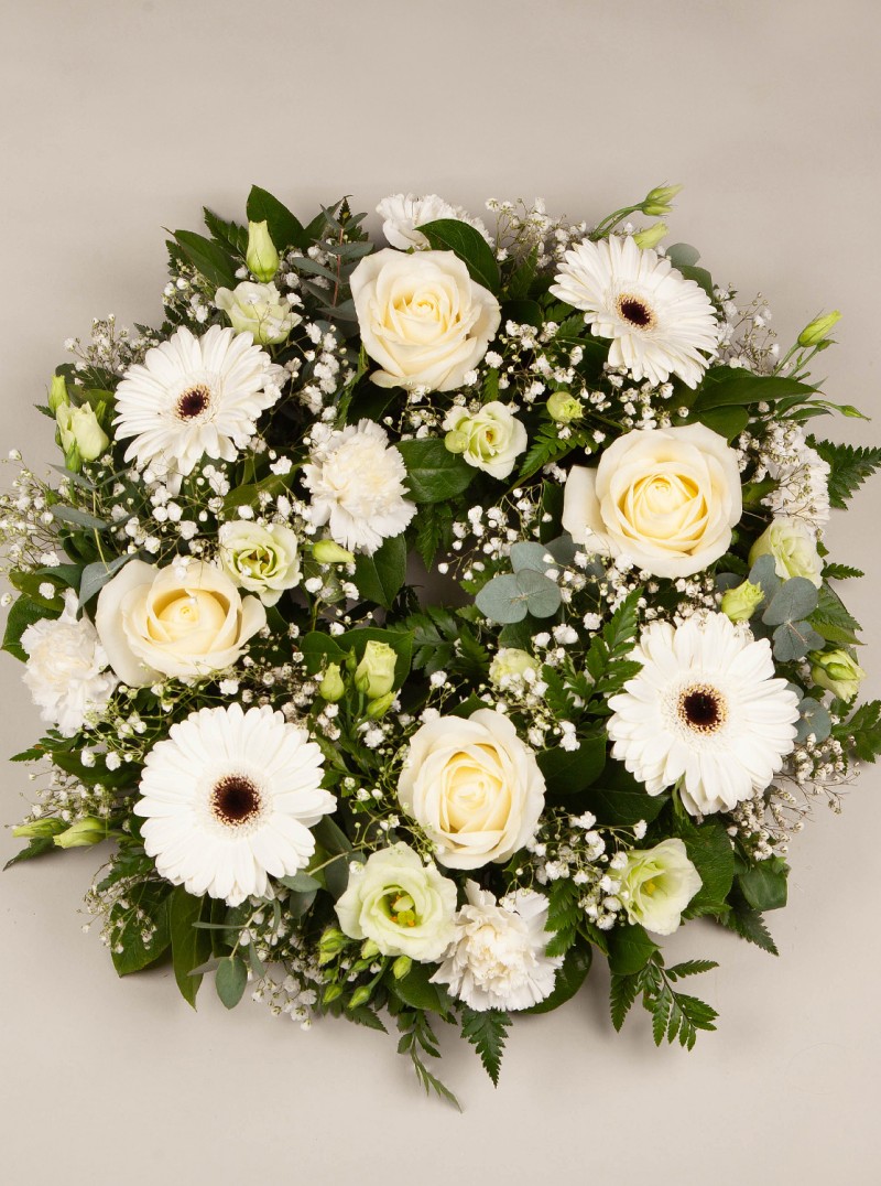Sympathy Wreath White