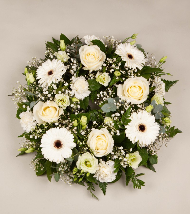 Sympathy Wreath White