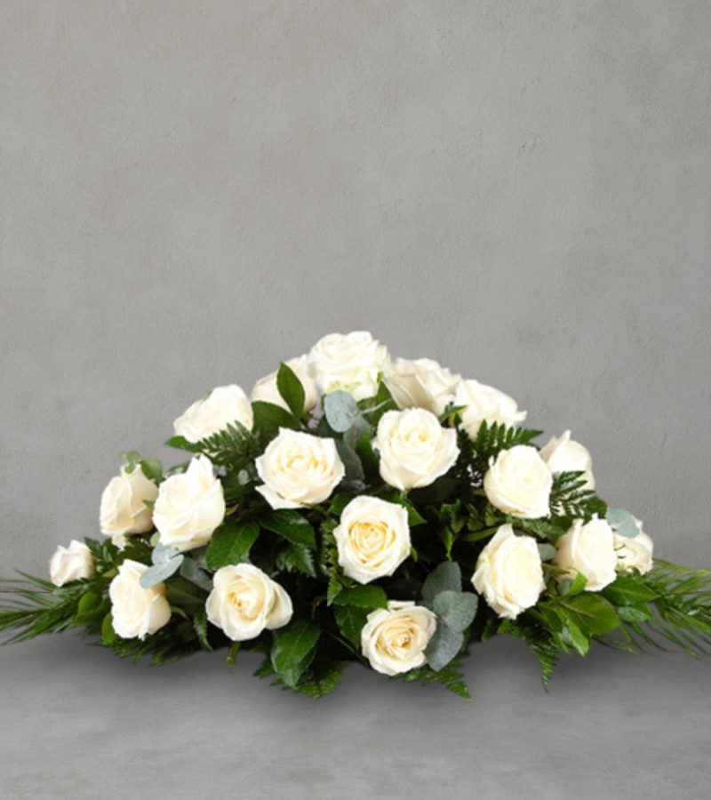 White Casket Spray White Casket Spray