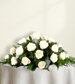 White Casket Spray White Casket Spray