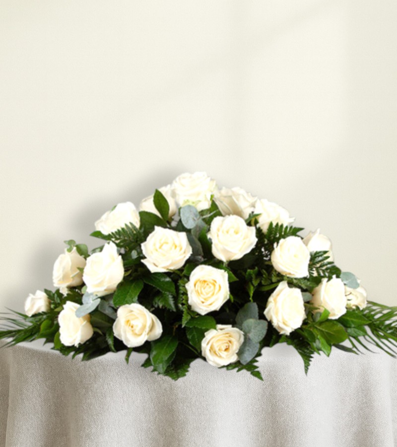 White Casket Spray White Casket Spray