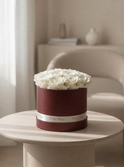 Preserved White Roses
