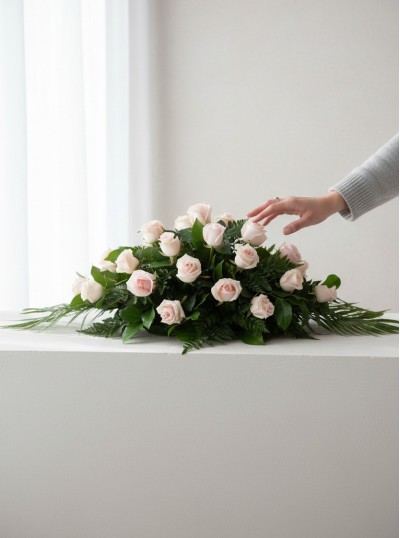 Pink Casket Spray