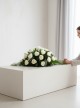White Casket Spray