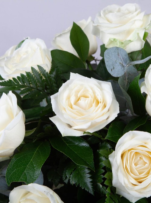 White Casket Spray