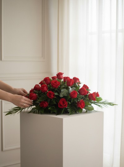 Red Casket Spray