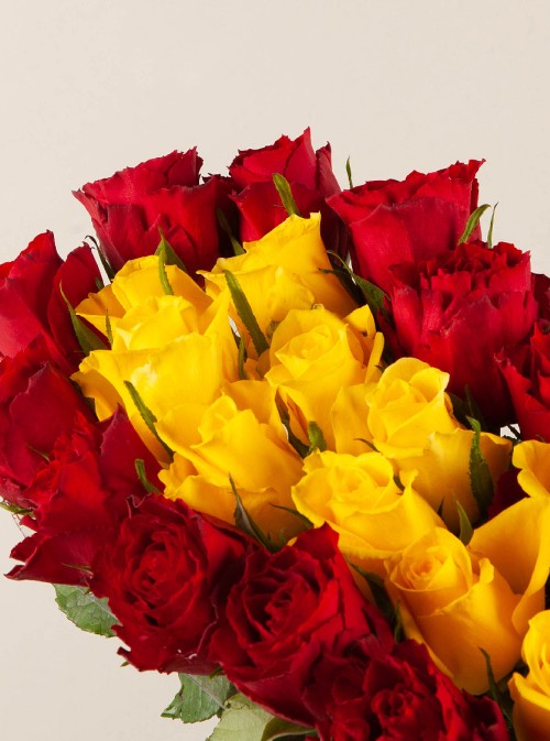 Yellow & Red Heart