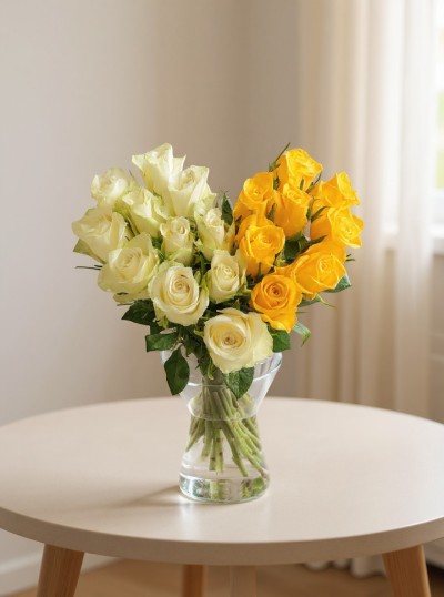 White & Yellow Heart