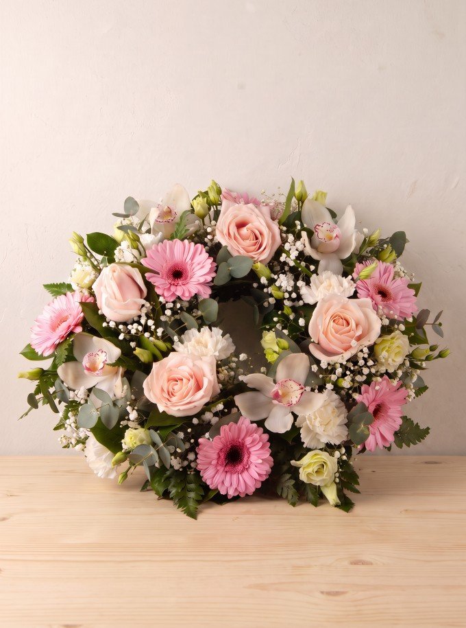 Sympathy Wreath Pink
