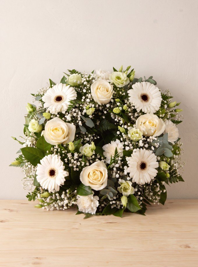 Sympathy Wreath White